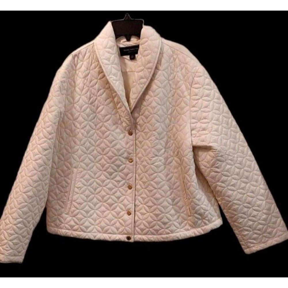 Marc New York Quilted Jacket‎ Size Lrg Cream
